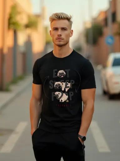 PugCycle Tee – Eat Sleep Poop Repeat