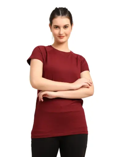 Skin Safe Apple Maroon T-Shirt